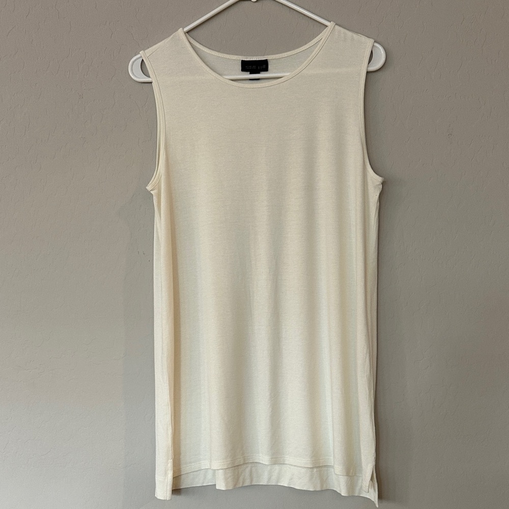 J.Jill Sleeveless Cream tunic tank size S